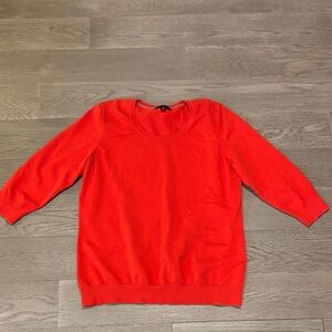 Lands' End Bold Red Scoop Neck Sweater